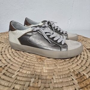 ShuShop Paisley Bone Snake Star Bronze Sver Sneakers 6